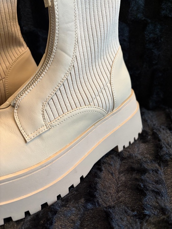 ASOS Public Desire Cream Combat Boots - Picture 14 of 16